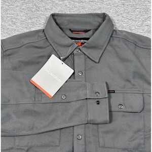 Grundens Shirt Mens Medium Gray Cordova Long Sleeve Button Up Outdoor NEW